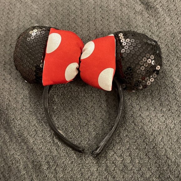 Disney Other - Disney Minnie Mouse Plush Bow Headband D32